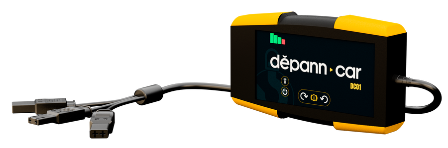 Boîtier DC01 avec connecteur pour déblocage de frein de stationnement électrique